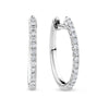 0.168ct TW Diamond Hoop Earrings in 9ct White Gold