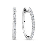 0.168ct TW Diamond Hoop Earrings in 9ct White Gold