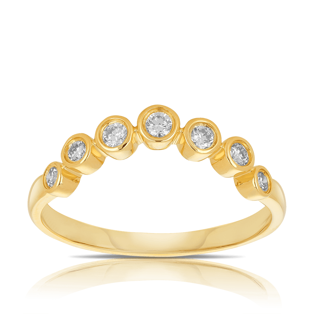 0.20ct TW Diamond Wedding & Anniversary Band in 9ct Yellow Gold - Wallace Bishop