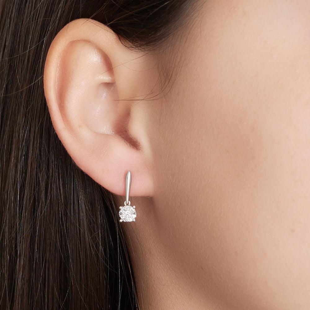 Diamond drop earrings for women discount