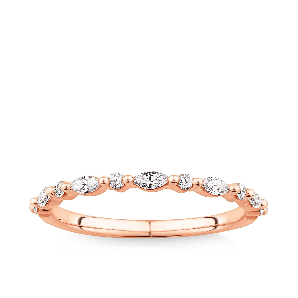 0.25ct TW Diamond Band in 9ct Rose Gold - Wallace Bishop