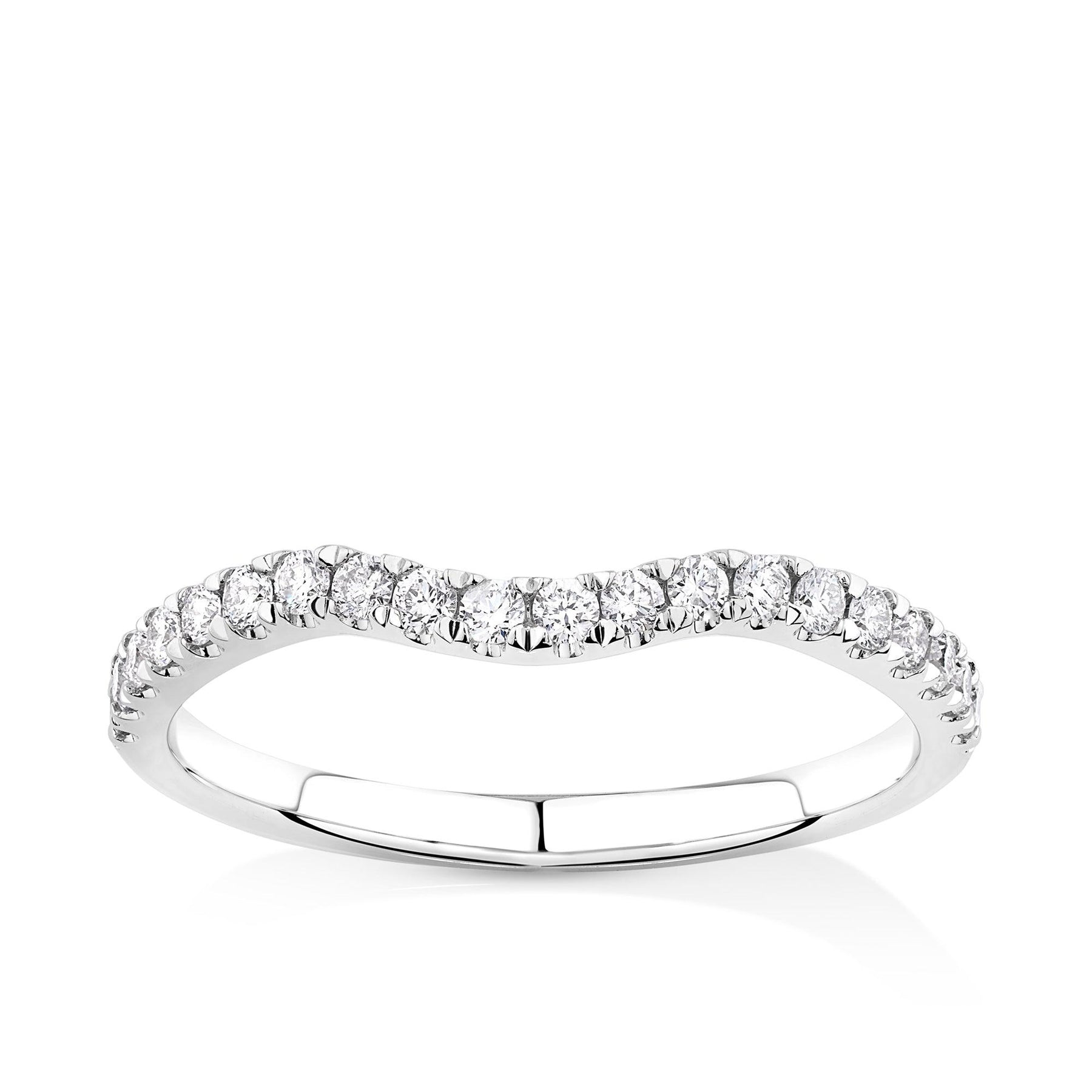 0.25ct TW Diamond Contour Band in 9ct White Gold - Wallace Bishop