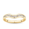 0.25ct TW Diamond Contour Wedding Band in 18ct Yellow Gold