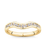 0.25ct TW Diamond Contour Wedding Band in 18ct Yellow Gold