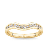 0.25ct TW Diamond Contour Wedding Band in 18ct Yellow Gold - Wallace Bishop