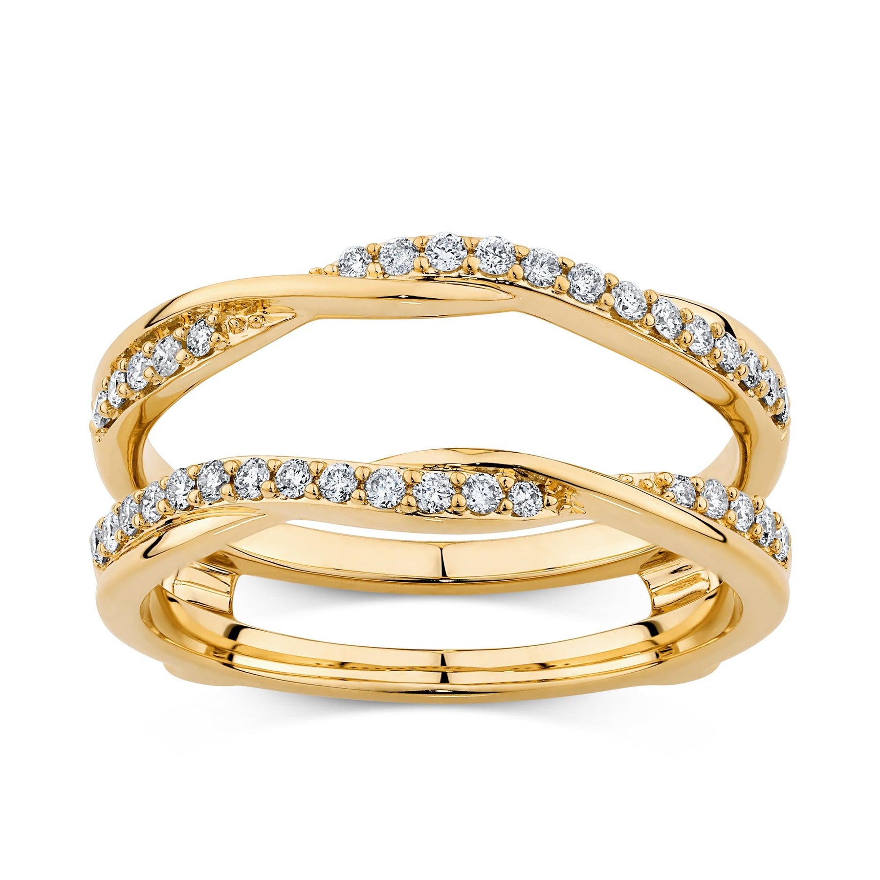 0.25ct TW Diamond Double Wedding Band in 9ct Yellow Gold - Wallace Bishop