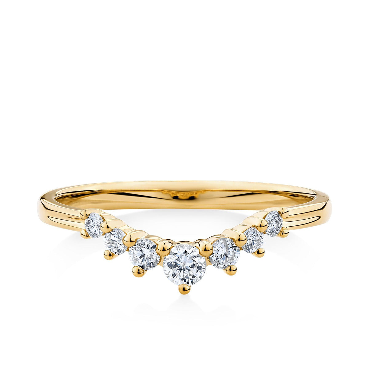 0.25ct TW Diamond Dress Wedding Ring 9ct Yellow Gold - Wallace Bishop