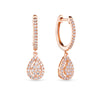 0.25ct TW Diamond Drop Huggies in 9ct Rose Gold