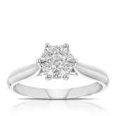 0.25ct TW Diamond Engagement Ring in 9ct White Gold - Wallace Bishop