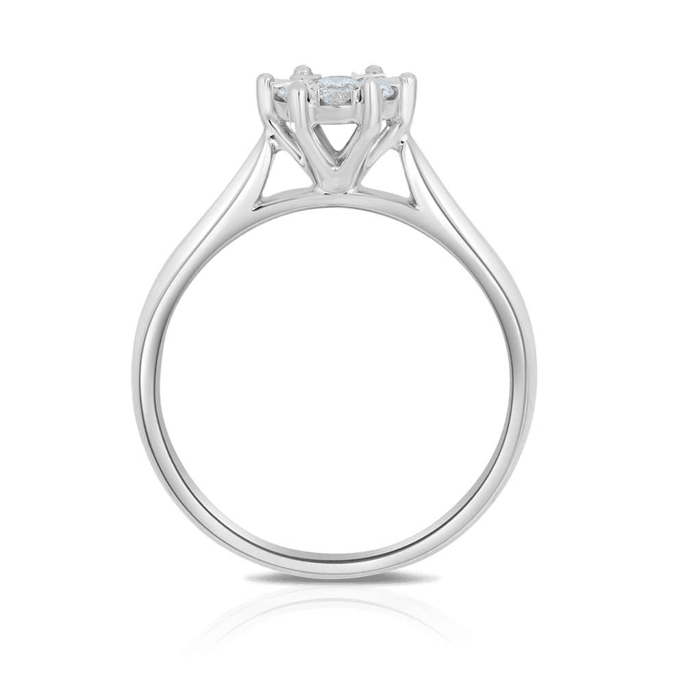 0.25ct TW Diamond Engagement Ring in 9ct White Gold - Wallace Bishop