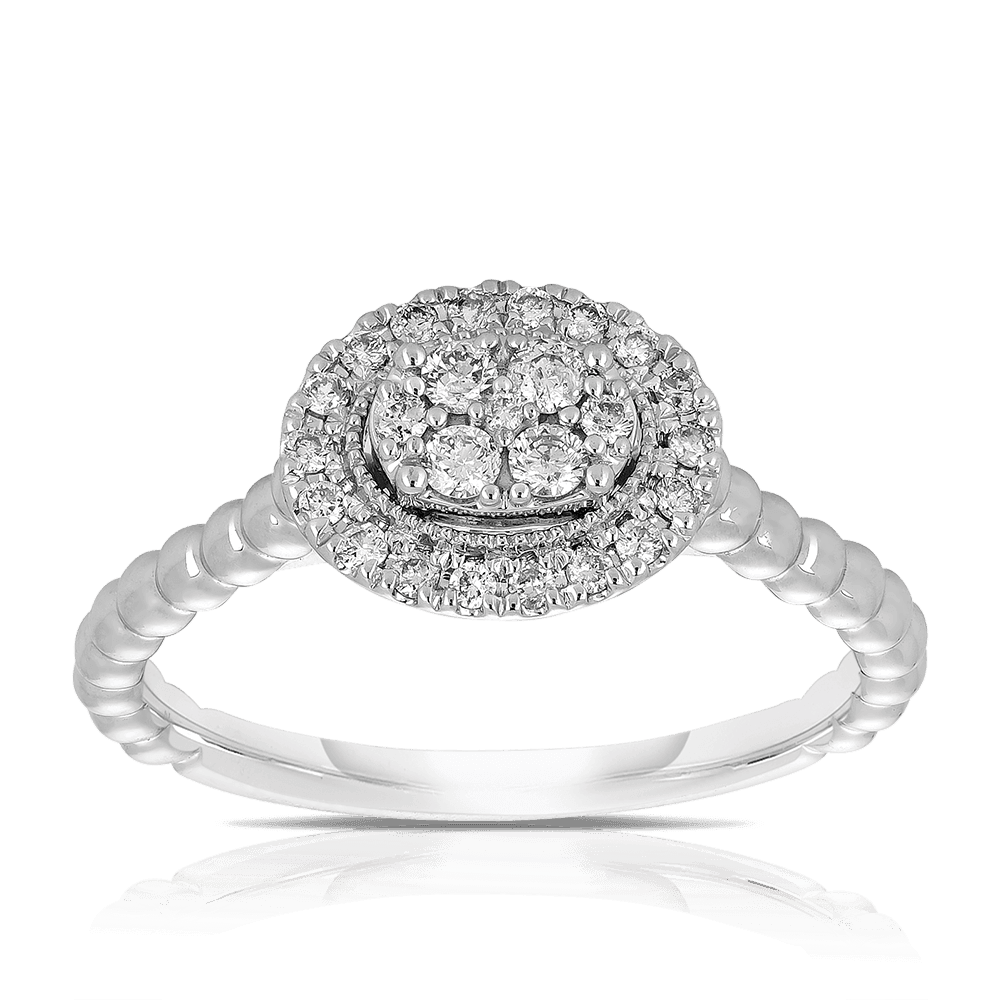 9ct white gold 0.25 deals ct diamond ring