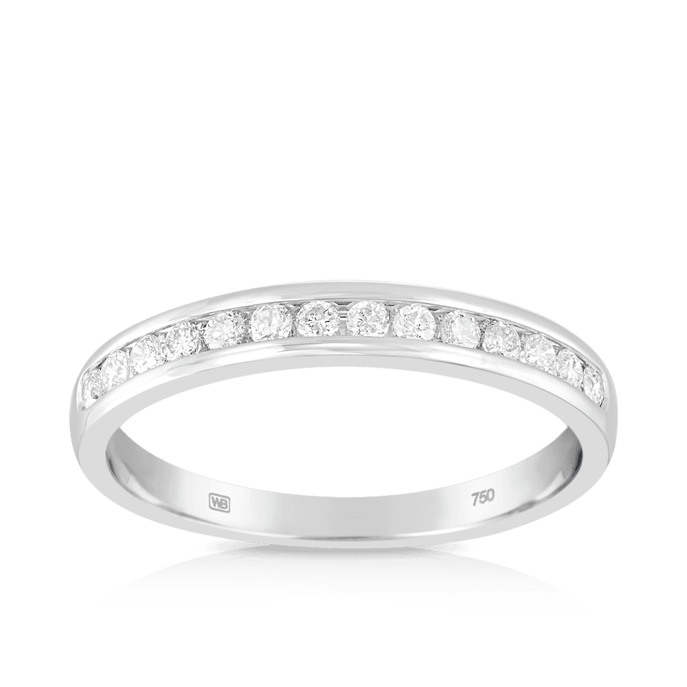 0.25ct TW Diamond Wedding & Anniversary Band in 18ct White Gold