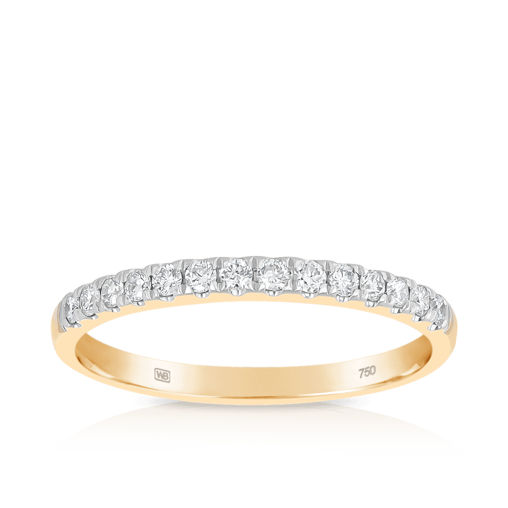 0.25ct TW Diamond Wedding & Anniversary Band in 18ct Yellow Gold