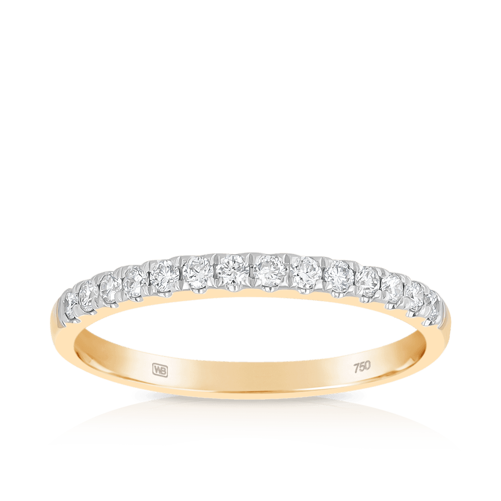 0.25ct TW Diamond Wedding & Anniversary Band in 18ct Yellow Gold - Wallace Bishop