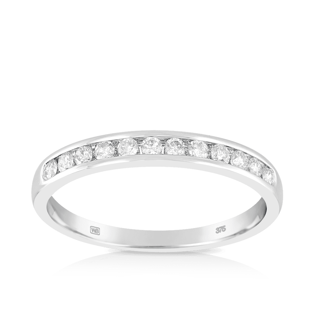 0.25ct TW Diamond Wedding & Anniversary Band in 9ct White Gold