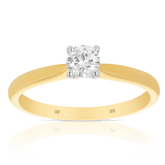 0.30ct TW Diamond Solitaire Engagement Ring in 9ct Yellow Gold - Wallace Bishop