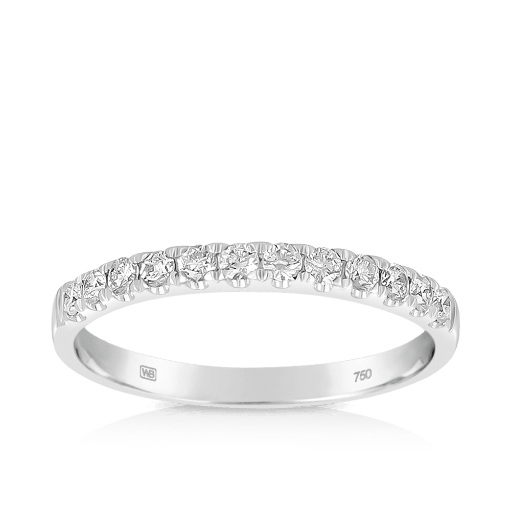 0.33ct TW Diamond Wedding Band in 18ct White Gold