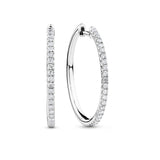 0.352ct TW Diamond Hoop Earrings in 9ct White Gold - Wallace Bishop