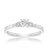 0.35ct TW Diamond Three Stone Engagement Ring in 9ct White Gold - Wallace Bishop