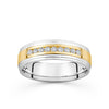 0.36ct TDW Men's Diamond Band in 9ct Yellow and White Gold