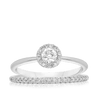 0.38ct TW Diamond Halo Engagement Ring in 9ct White Gold