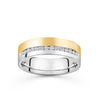 0.42ct TDW Men's Diamond Signet Band in 9ct Yellow and White Gold