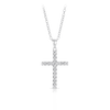 0.498ct TDW Diamond Cross Pendant in 9ct White Gold