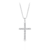 0.498ct TDW Diamond Cross Pendant in 9ct White Gold - Wallace Bishop