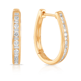 0.50ct TDW Diamond Huggie Hoop Earrings in 9ct Yellow Gold - Wallace Bishop