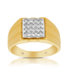 0.50ct TDW Diamond Men's Wedding Band in 9ct Yellow & White Gold - Wallace Bishop