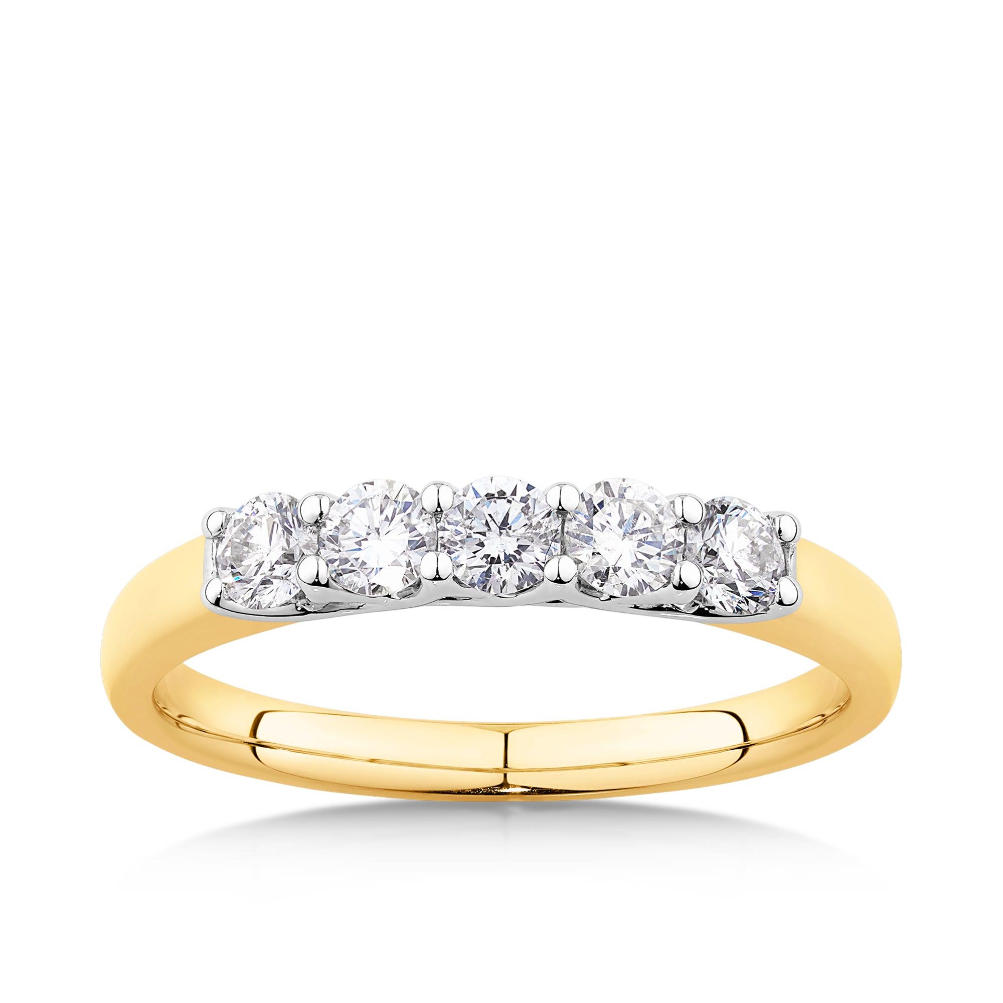 0.50ct TDW Diamond Ring in 18ct Yellow and White Gold