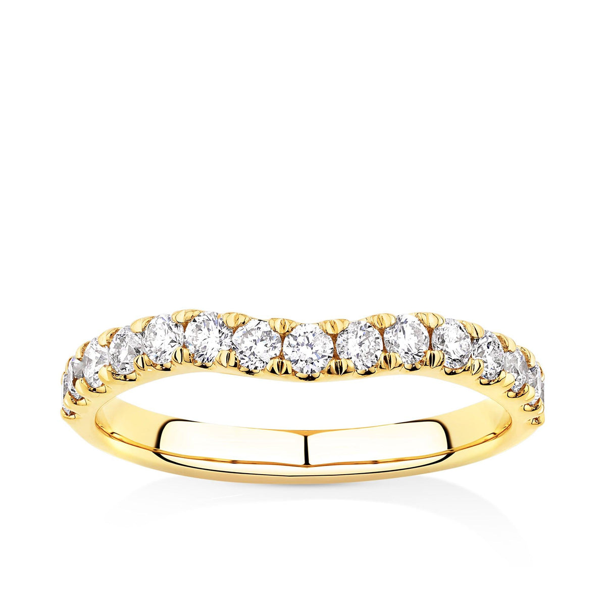 0.50ct TW Diamond Contour Wedding Band in 18ct Yellow Gold - Wallace Bishop