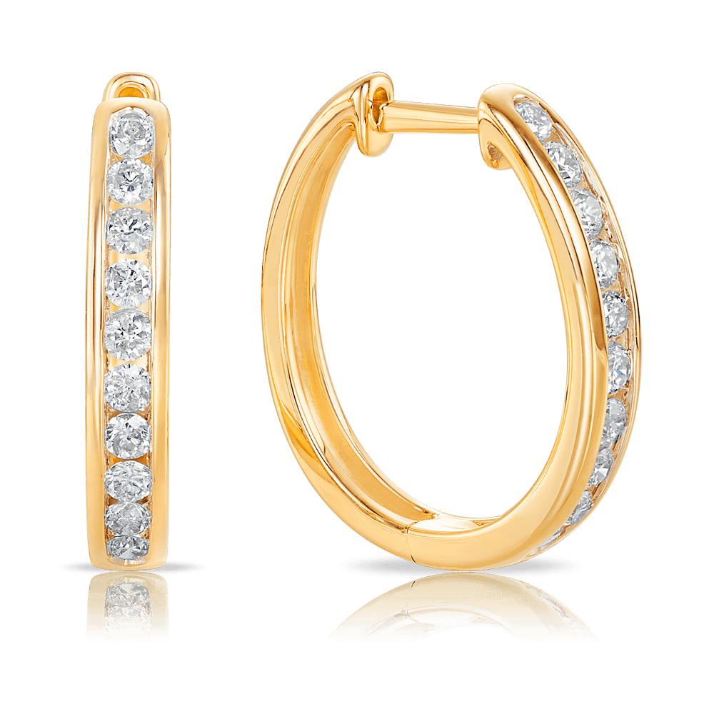 0.50ct TW Diamond Huggies in 9ct Gold