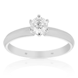 0.50ct Diamond Solitaire Engagement Ring in 18ct White Gold