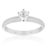 0.50ct TW Diamond Solitaire Engagement Ring in 18ct White Gold - Wallace Bishop