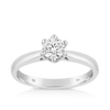 0.50ct Diamond Solitaire Engagement Ring in 18ct White Gold
