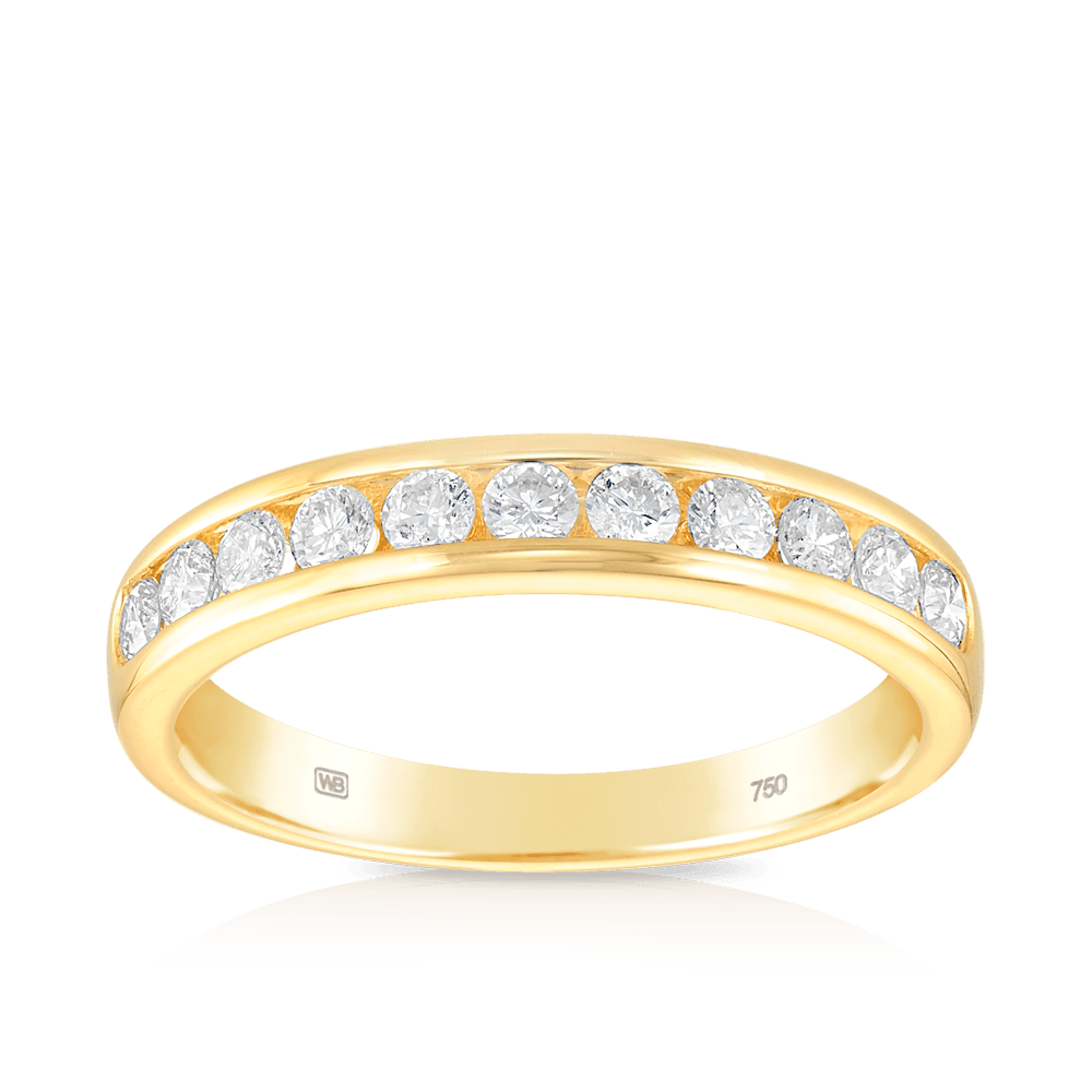 0.50ct TW Diamond Wedding & Anniversary Band in 18ct Yellow Gold