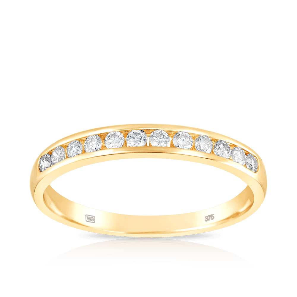 0.50ct TW Diamond Wedding & Anniversary Band in 9ct Yellow Gold