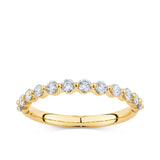 0.50ct TW Round Diamond Band in 18ct Yellow Gold Ring Diamond