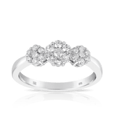 0.50ct TW Round Brilliant Cut Halo Engagement Ring in 9ct White Gold - Wallace Bishop