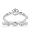 0.51ct TW Diamond Engagement & Wedding Bridal Set in 18ct White Gold - Wallace Bishop