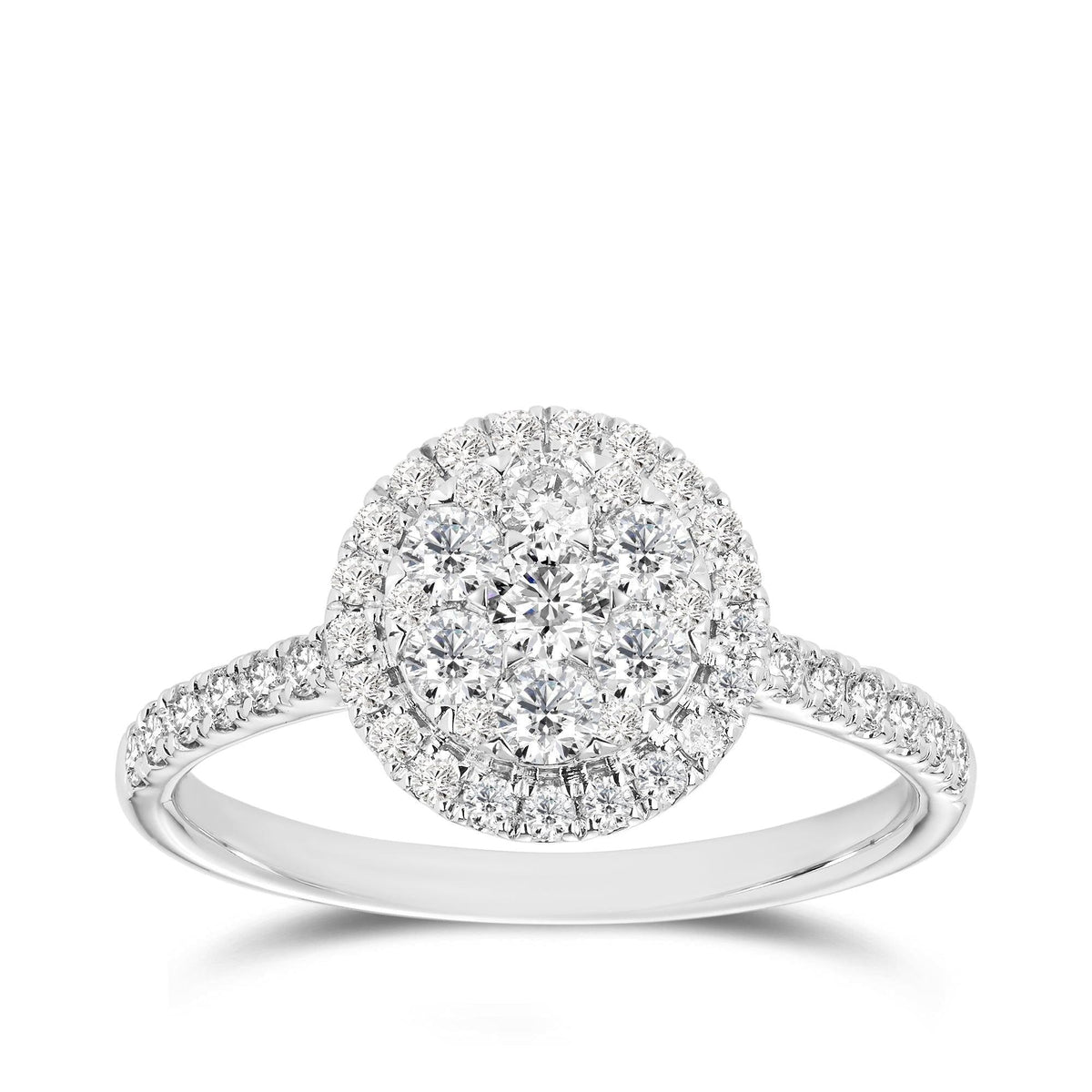 Vintage Floral Diamond Halo Engagement Ring #105767 - Seattle Bellevue |  Joseph Jewelry