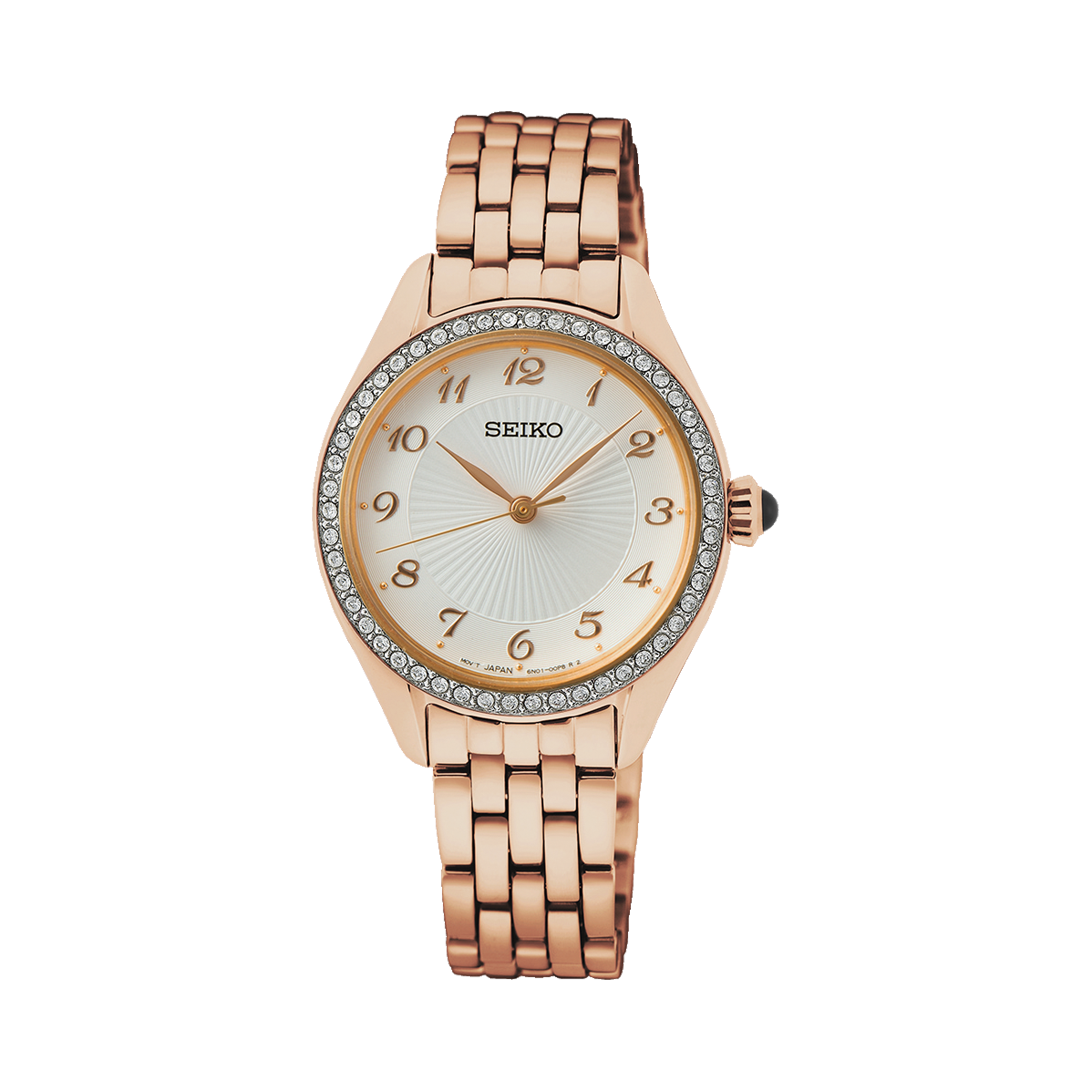 Seiko Caprice Women's 29mm Rose PVD Quartz Watch SUR396P