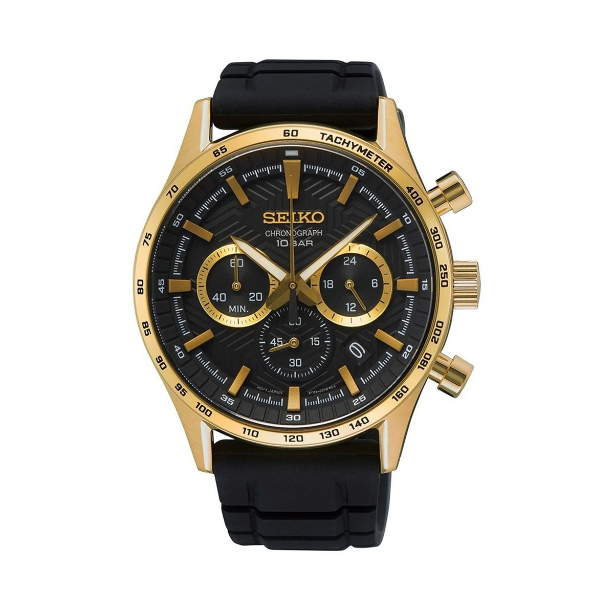 Seiko Conceptual & Regular Men's 43mm Gold Quartz Chronograph Watch