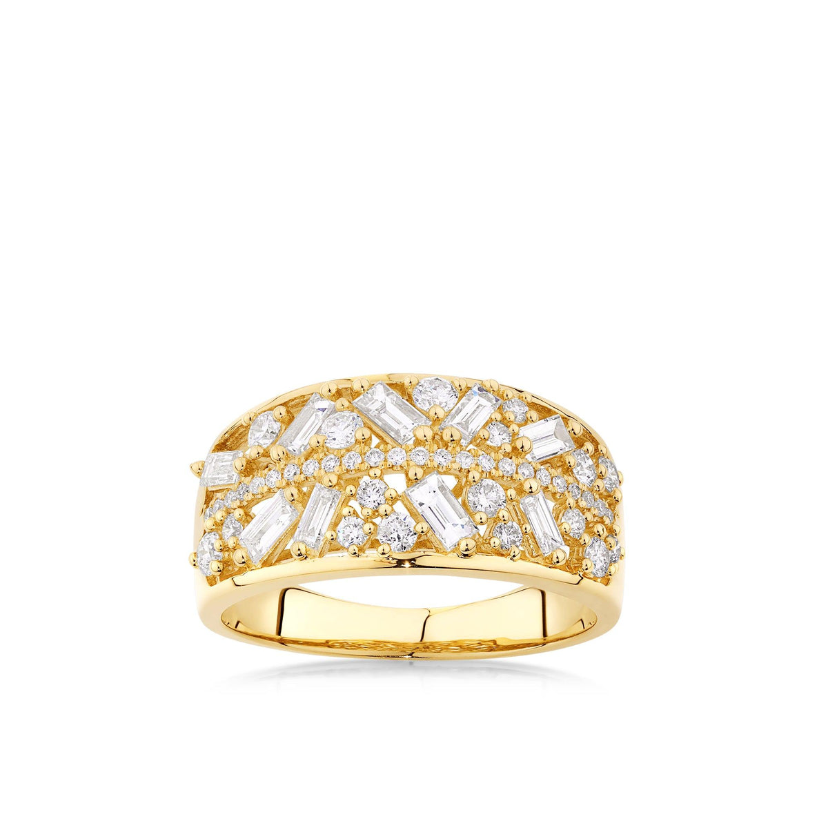 1.00ct TW Diamond Dress Ring in 9ct Yellow Gold - Wallace Bishop