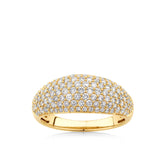 1.00ct TW Diamond Pavé Dome Ring in 9ct Yellow Gold - Wallace Bishop