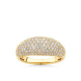 1.00ct TW Diamond Pavé Dome Ring in 9ct Yellow Gold - Wallace Bishop
