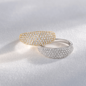 1.00ct TW Diamond Pavé Dome Ring in 9ct Yellow Gold - Wallace Bishop