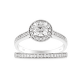 1.16ct TW Diamond Engagement & Wedding Bridal Set in 18ct White Gold