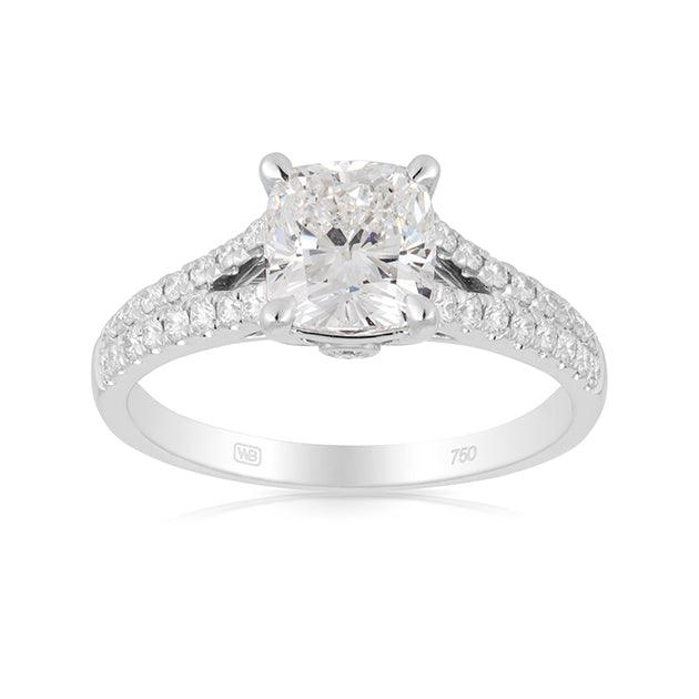 1.51ct TDW Diamond Solitaire Engagement Ring in 18ct White Gold - Wallace Bishop
